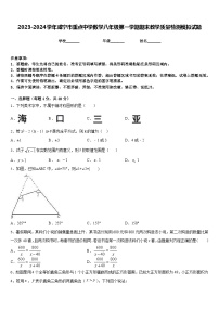 2023-2024学年咸宁市重点中学数学八年级第一学期期末教学质量检测模拟试题含答案