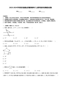 2023-2024学年四川省眉山洪雅县联考八上数学期末经典模拟试题含答案