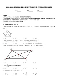 2023-2024学年四川省绵阳市安州区八年级数学第一学期期末达标测试试题含答案