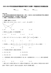 2023-2024学年安徽省亳州市黉高级中学数学八年级第一学期期末复习检测模拟试题含答案