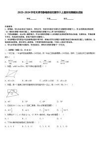 2023-2024学年天津市静海县名校数学八上期末经典模拟试题含答案