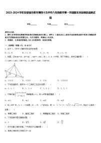 2023-2024学年安徽省合肥市第四十五中学八年级数学第一学期期末质量跟踪监视试题含答案