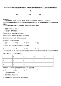 2023-2024学年安徽省合肥市四十二中学铁国际城校区数学八上期末复习检测模拟试题含答案