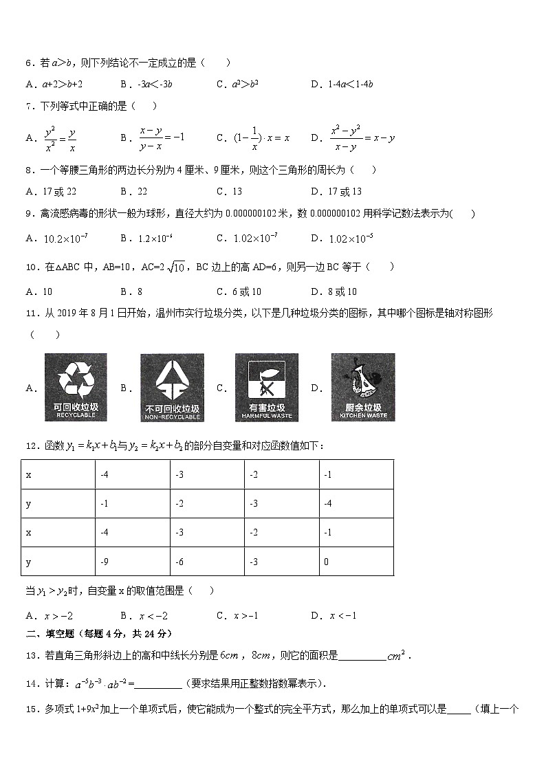 2023-2024学年安徽省合肥市五十中学数学八年级第一学期期末复习检测试题含答案02