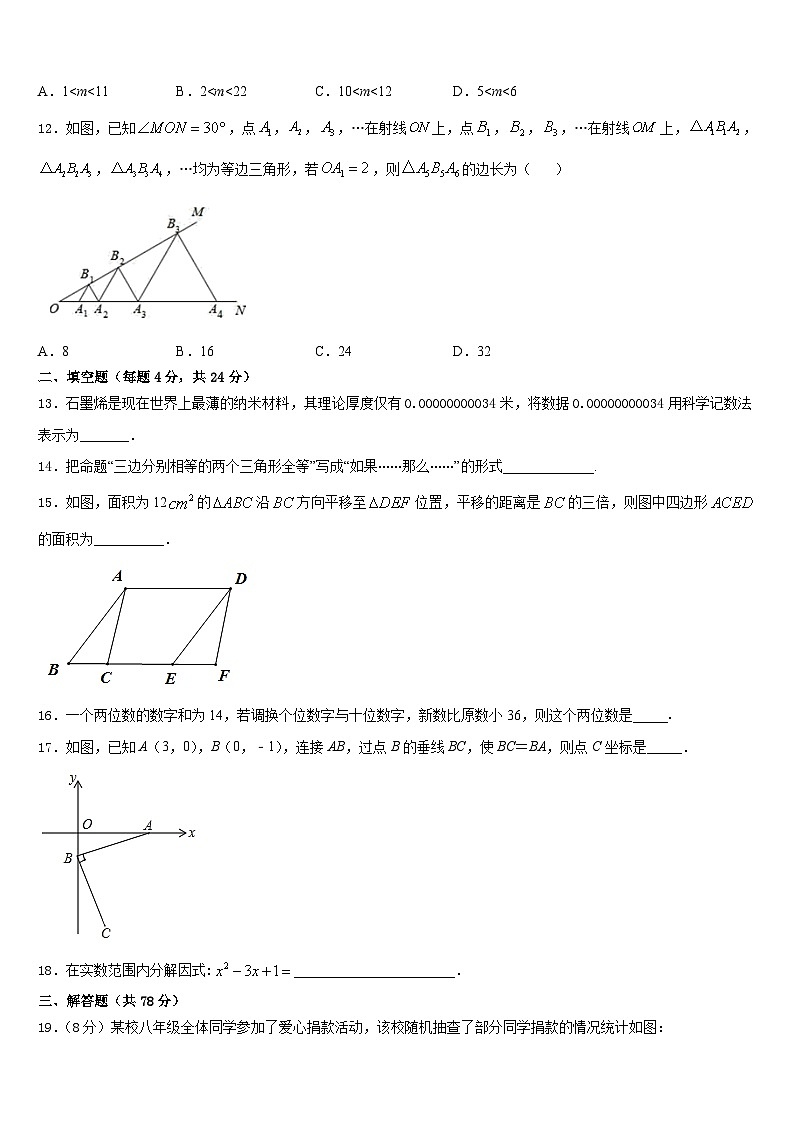 2023-2024学年安徽省颍上县第五中学八年级数学第一学期期末学业质量监测模拟试题含答案03