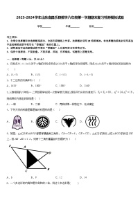 2023-2024学年山东省昌乐县数学八年级第一学期期末复习检测模拟试题含答案