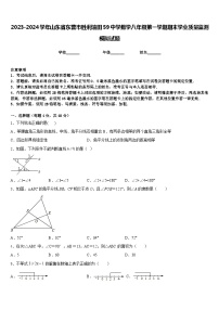 2023-2024学年山东省东营市胜利油田59中学数学八年级第一学期期末学业质量监测模拟试题含答案