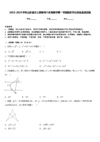 2023-2024学年山东省汶上县联考八年级数学第一学期期末学业质量监测试题含答案