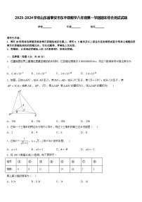 2023-2024学年山东省泰安市东平县数学八年级第一学期期末综合测试试题含答案