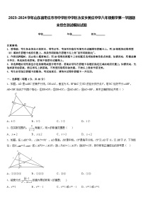 2023-2024学年山东省枣庄市市中学区中学区永安乡黄庄中学八年级数学第一学期期末综合测试模拟试题含答案