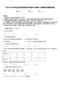 2023-2024学年山东省济南市部分学校数学八年级第一学期期末检测模拟试题含答案