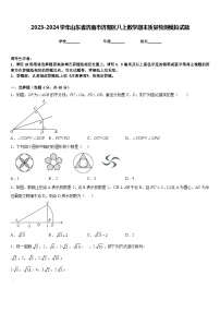 2023-2024学年山东省济南市济阳区八上数学期末质量检测模拟试题含答案