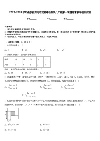 2023-2024学年山东省济南市实验中学数学八年级第一学期期末联考模拟试题含答案