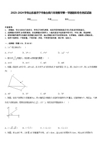 2023-2024学年山东省济宁市鱼台县八年级数学第一学期期末综合测试试题含答案