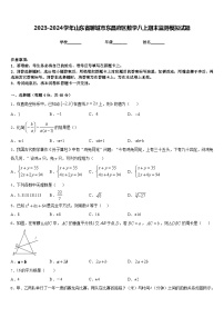 2023-2024学年山东省聊城市东昌府区数学八上期末监测模拟试题含答案