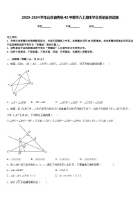 2023-2024学年山东省青岛42中数学八上期末学业质量监测试题含答案