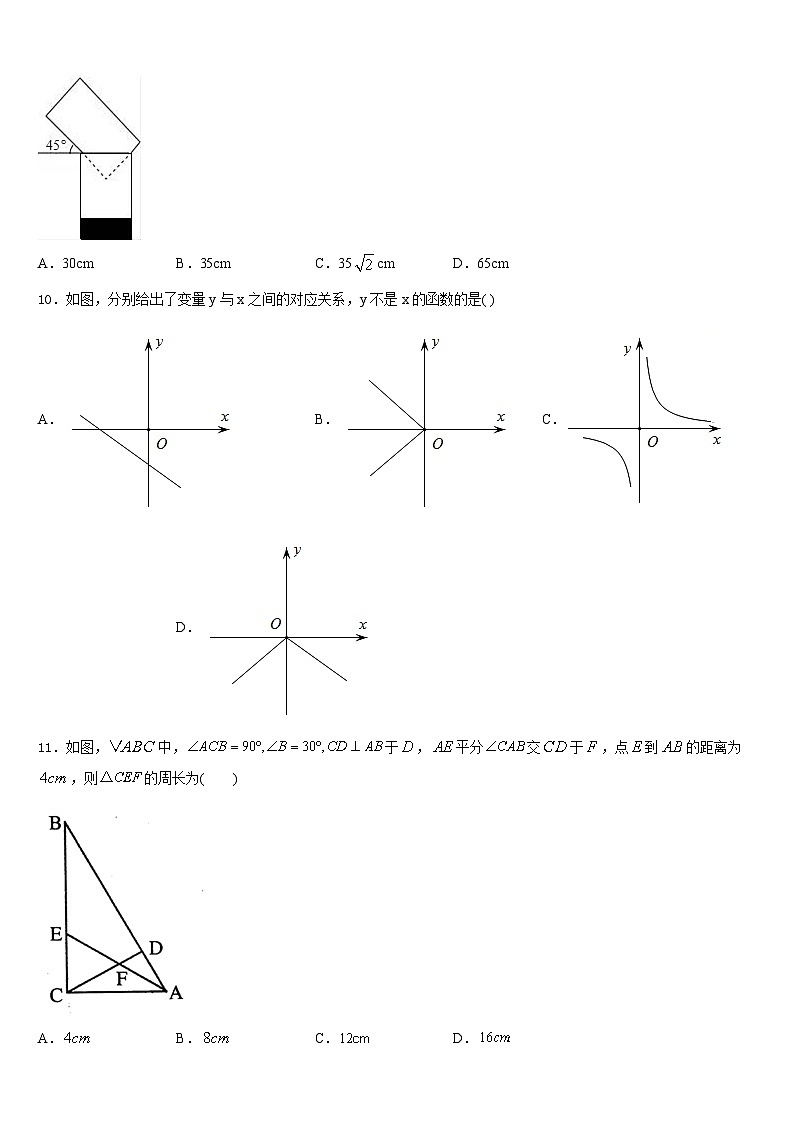 2023-2024学年山东省青岛42中数学八上期末学业质量监测试题含答案03