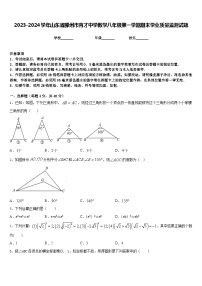 2023-2024学年山东省滕州市育才中学数学八年级第一学期期末学业质量监测试题含答案