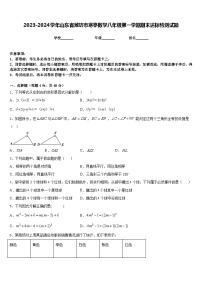 2023-2024学年山东省潍坊市寒亭数学八年级第一学期期末达标检测试题含答案