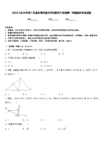 2023-2024学年广东省东莞市信义学校数学八年级第一学期期末考试试题含答案