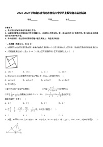 2023-2024学年山东省青岛市黄岛六中学八上数学期末监测试题含答案