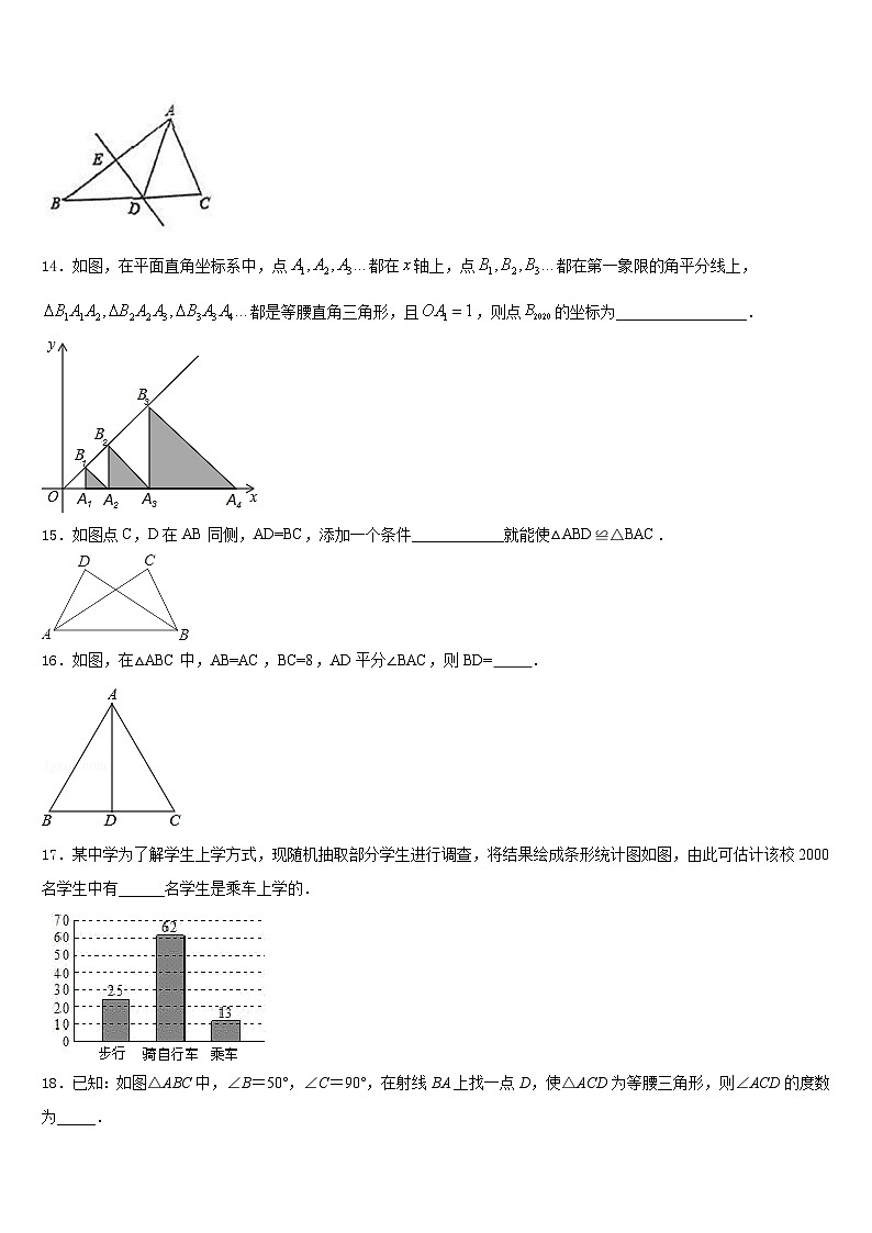 2023-2024学年山西省运城市稷山县八上数学期末考试试题含答案03