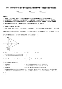 2023-2024学年广东省广州市玉岩中学八年级数学第一学期期末调研模拟试题含答案