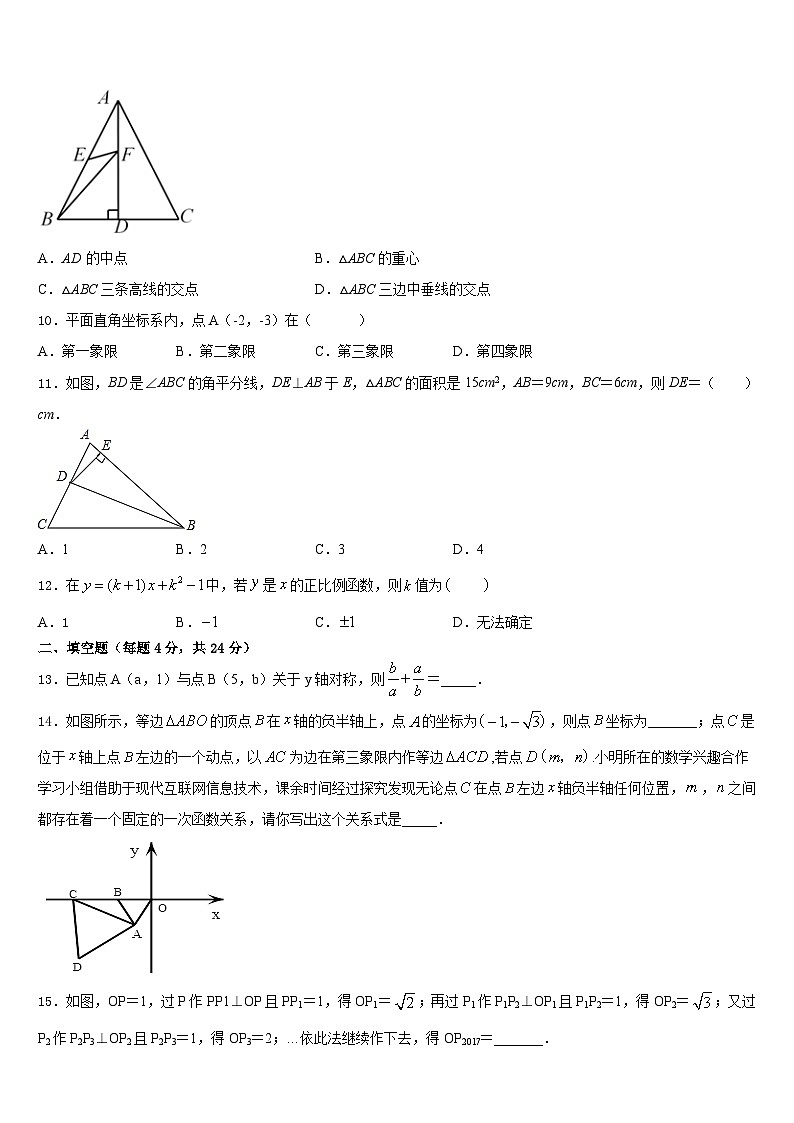 2023-2024学年广东省广州市育才实验学校八上数学期末监测试题含答案第3页