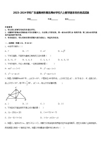 2023-2024学年广东省惠州市惠东燕岭学校八上数学期末综合测试试题含答案