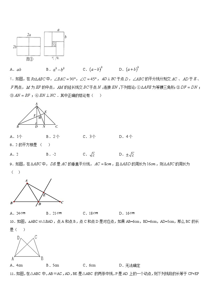 2023-2024学年广东省惠州市惠东燕岭学校八上数学期末综合测试试题含答案02