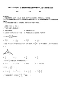 2023-2024学年广东省惠州市惠阳高级中学数学八上期末达标测试试题含答案