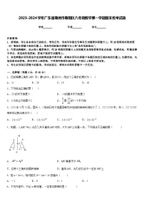 2023-2024学年广东省惠州市惠阳区八年级数学第一学期期末统考试题含答案