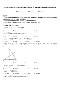 2023-2024学年广东省深圳市育才一中学初八年级数学第一学期期末达标检测试题含答案