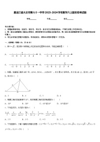 黑龙江省大庆市第六十一中学2023-2024学年数学八上期末统考试题含答案