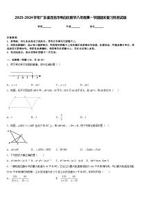 2023-2024学年广东省茂名市电白区数学八年级第一学期期末复习检测试题含答案