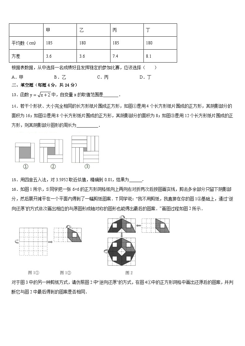 2023-2024学年广东省茂名市电白区数学八年级第一学期期末复习检测试题含答案03