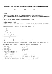 2023-2024学年广东省肇庆市肇庆第四中学八年级数学第一学期期末质量检测试题含答案