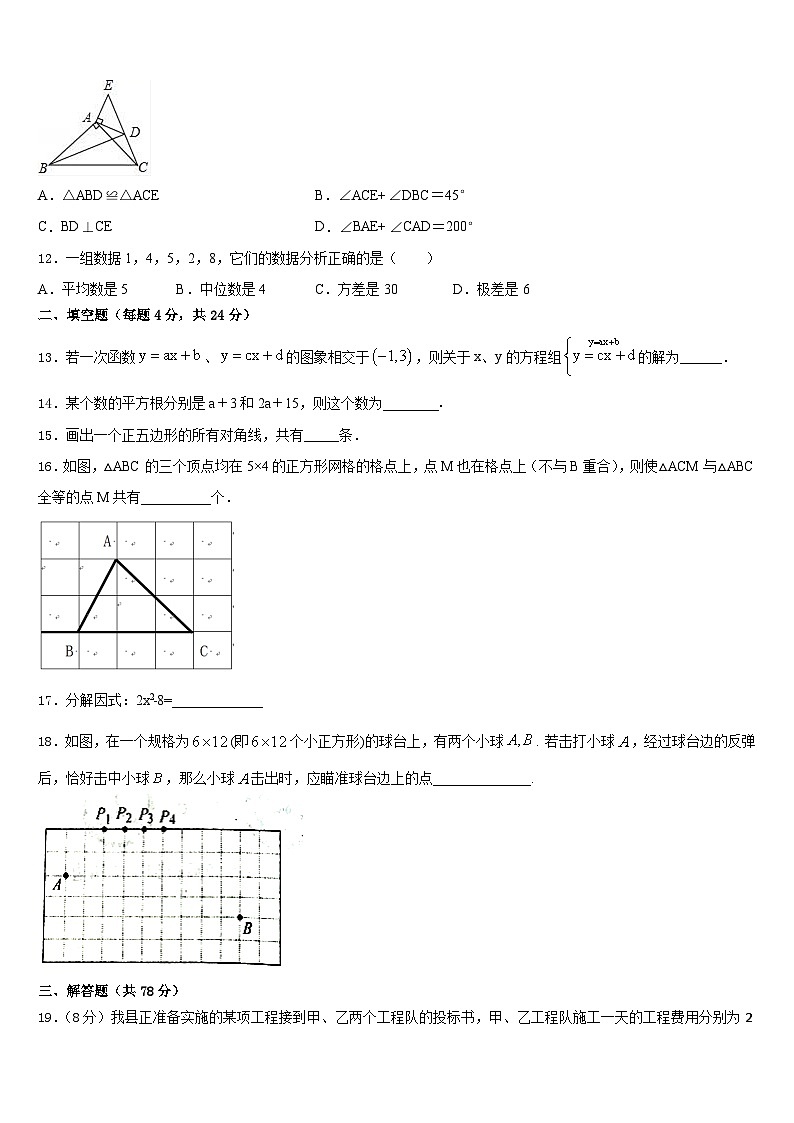 2023-2024学年广东省重点中学数学八年级第一学期期末复习检测模拟试题含答案第3页