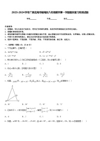 2023-2024学年广西北海市银海区八年级数学第一学期期末复习检测试题含答案