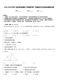 2023-2024学年广西北海市银海区八年级数学第一学期期末学业质量监测模拟试题含答案