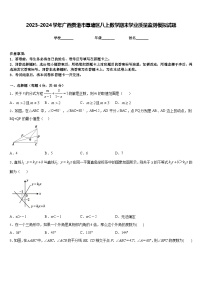 2023-2024学年广西贵港市覃塘区八上数学期末学业质量监测模拟试题含答案