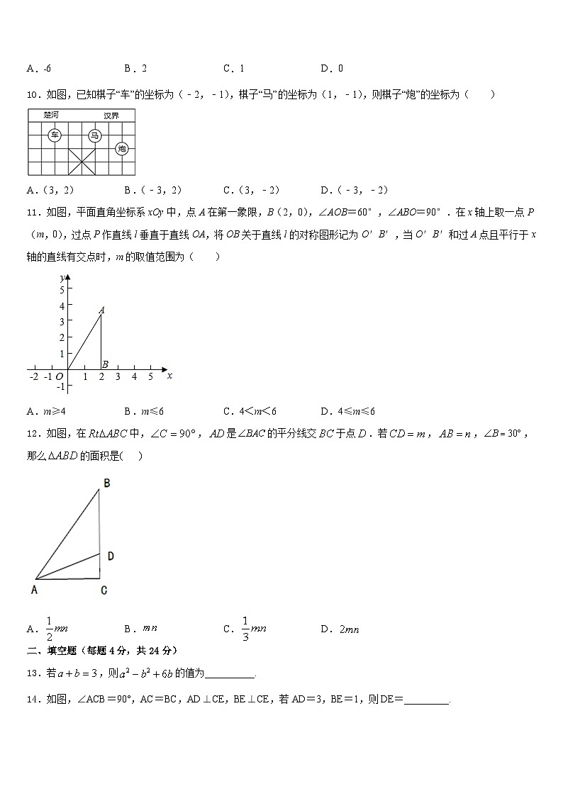 2023-2024学年广西壮族自治区南宁市广西大附属中学八上数学期末复习检测试题含答案03