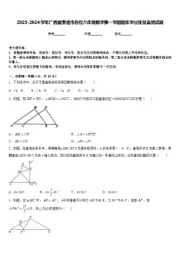 2023-2024学年广西省贵港市名校八年级数学第一学期期末学业质量监测试题含答案