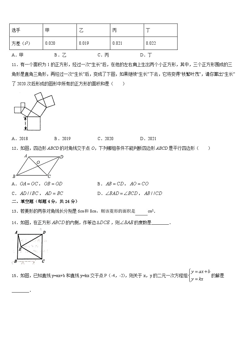 2023-2024学年怀化市重点中学数学八上期末联考模拟试题含答案第3页