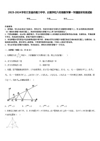 2023-2024学年江苏省丹阳三中学、云阳学校八年级数学第一学期期末检测试题含答案