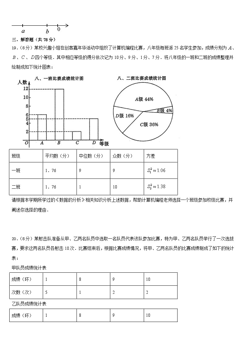 2023-2024学年江苏省东台市第六联盟八年级数学第一学期期末质量检测试题含答案03