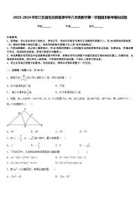 2023-2024学年江苏省宝应县城郊中学八年级数学第一学期期末联考模拟试题含答案