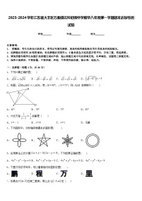 2023-2024学年江苏省大丰区万盈镇沈灶初级中学数学八年级第一学期期末达标检测试题含答案