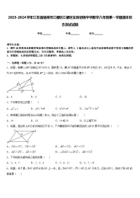 2023-2024学年江苏省扬州市江都区江都区实验初级中学数学八年级第一学期期末综合测试试题含答案