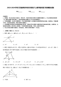 2023-2024学年江苏省淮安市经济开发区八上数学期末复习检测模拟试题含答案